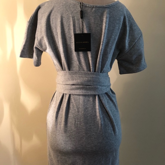 JLux Heather Grey Sweatdress - Picture 2 of 3